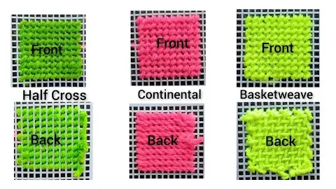 Video thumbnail: Basics of Needlepoint - Tent Stitch : 3 Different ways - Half Cross, Continental, Basketweave